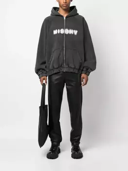 Худи на молнии с логотипом MISBHV, черный