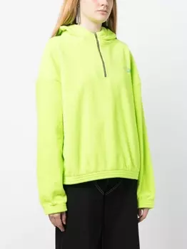 Худи на молнии с логотипом We11done, зеленый