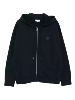 Худи на молнии с нашивкой Bold Fox Head Maison Kitsun, синий