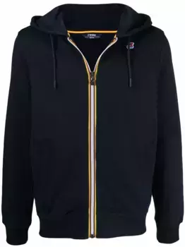 Худи на молнии с нашивкой-логотипом K-Way, синий