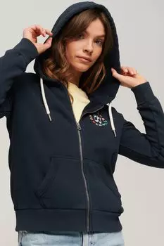 Худи на молнии с радужным мотивом Superdry, синий