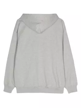 Худи на молнии с вышитым логотипом RASSVET, серый