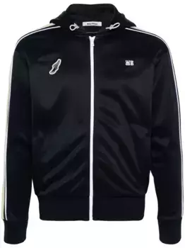 Худи на молнии с вышитым логотипом Wales Bonner, синий