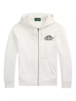 Худи на молнии с вышивкой POLO RALPH LAUREN, белый