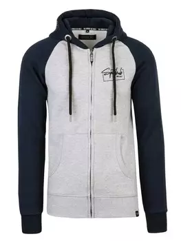 Худи на молнии Spitzbub CARLO, ночной синий/пятнистый серый