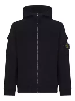 Худи на молнии Stone Island, черный