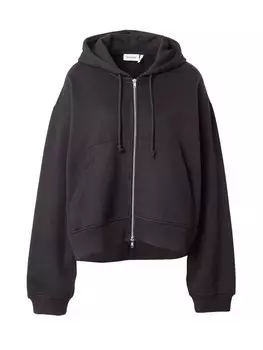 Худи на молнии Weekday, черный
