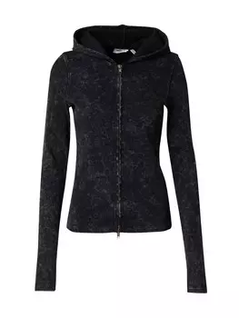 Худи на молнии Weekday, черный