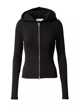 Худи на молнии Weekday, черный