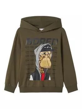 Худи NAME IT Sweatshirt Bored Ape, коричневый