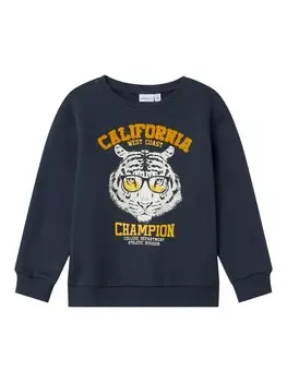 Худи NAME IT Sweatshirt NMMOBANNO, темно-синий