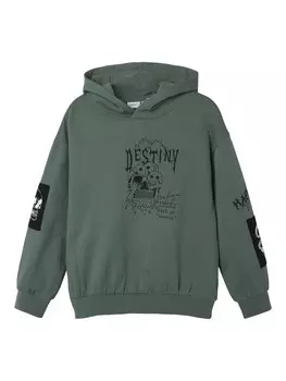 Худи NAME IT Sweatshirt, зеленый
