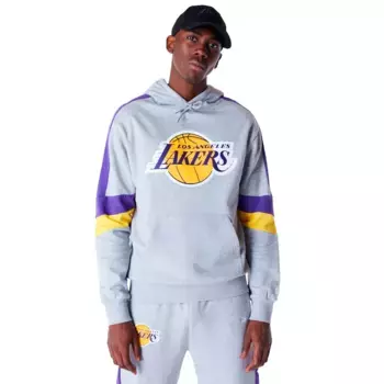 Худи New Era Colour Block Los Angeles Lakers, серый