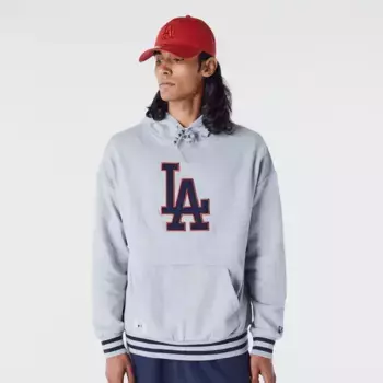 Худи New Era LA Dodgers MLB Rib Infill Oversized, серый/синий