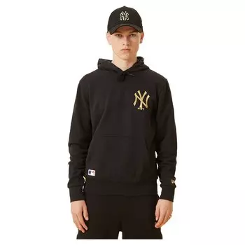 Худи New Era MLB Team Logo Metallic New York Yankees, черный
