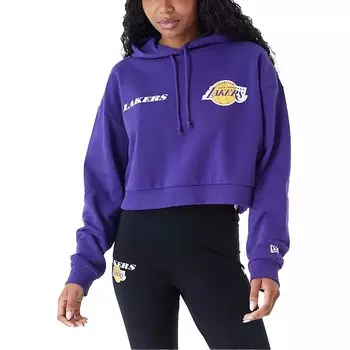 Худи New Era NBA Team Logo Crop Los Angeles Lakers, фиолетовый