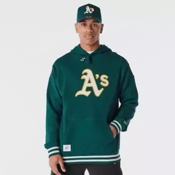 Худи New Era Oakland Athletics MLB Rib Infill Oversized, зеленый/белый