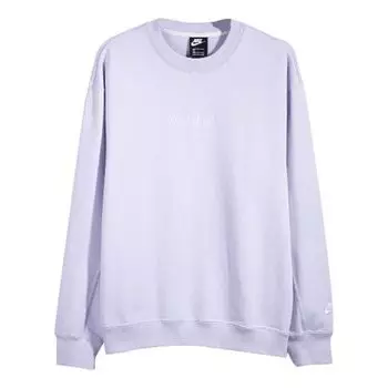 Худи Nike Crw Flc Hwywt Just Do It Embroidered Small Label Round Neck Purple Lavender, фиолетовый