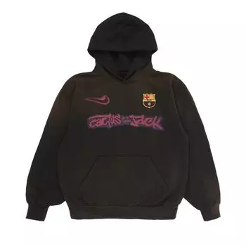 Худи Nike FC Barcelona x Cactus Jack Spray Logo Hoodie 'Blue', синий
