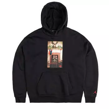 Худи nike jumpman "chimney" fleece pullover hoodie Jordan, черный