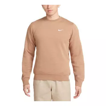 Худи Nike logo crew neck sweatshirt 'Brown', коричневый