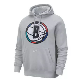 Худи Nike NBA Brooklyn Nets Club City Edition Fleece Pullover Hoodie 'Grey', серый