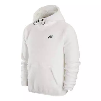 Худи Nike Sport Logo Drawstring Hoodie 'White Black', белый