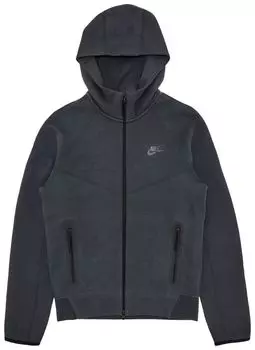 Худи Nike Sportswear Tech Fleece Windrunner Full Zip Hoodie 'Anthracite/Black', черный