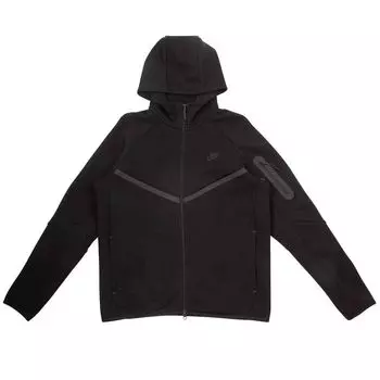 Худи Nike Tech Full Zip Windrunner Hoodie 'Black/Black', черный