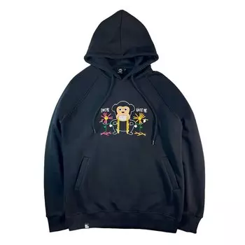 Худи Num Wear Loco monky love me hate me, синий