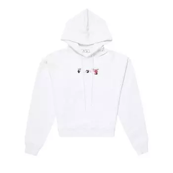 Худи Off-White Acrylic Arrow Over Hoodie 'White/Fuchsia', белый