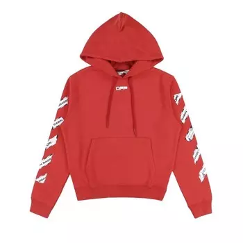 Худи Off-White Baggage Tape Arrows Hoodie Red, красный