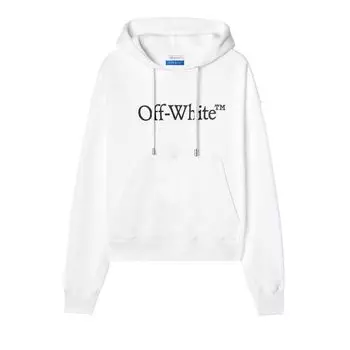 Худи Off-White Big Bookish Skate Hoodie 'White/Black', белый
