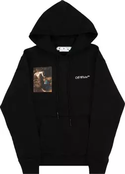 Худи Off-White Caravag Lute Slim Hoodie 'Black/White', черный