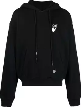 Худи Off-White Caravaggio Arrow Over Hoodie 'Black/White', черный