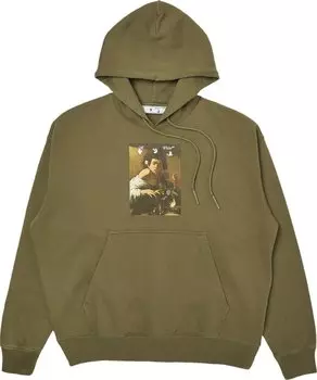 Худи Off-White Caravaggio Boy Skate Hoodie 'Greenmulticolor', зеленый