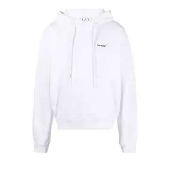 Худи Off-White Caravaggio Crowning Over Hoodie 'White/Black', белый