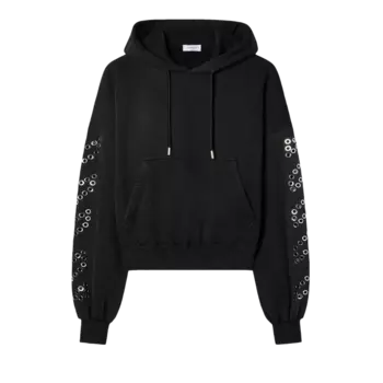 Худи Off-White Diag Eyelet 'Black', черный