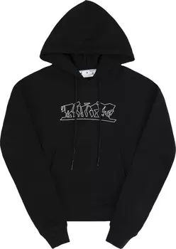 Худи Off-White Figure Of Speech Over Hoodie 'Black/White', черный