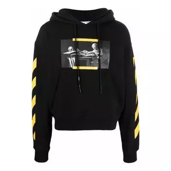 Худи Off-White FW21 Painting Printing Unisex Black, черный