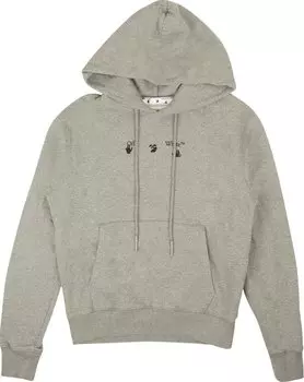 Худи Off-White Marker Slim Hoodie 'Melange Grey/Blue', серый