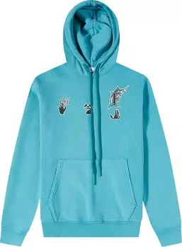 Худи Off-White MLB Miami Marlins Hoodie 'Lake Blue/Black', синий