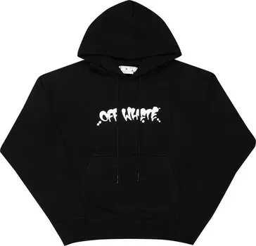 Худи Off-White Neen OW Logo Skate Hoodie 'Black/Orange', черный