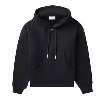Худи Off-White Off Stamp Round Over Hoodie, черный/белый