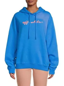 Худи Off-White Painter с логотипом, синий / розовый