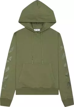 Худи Off-White Rubber Arrow Slim Hoodie 'Green/Green', зеленый