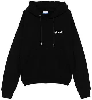 Худи Off-White Script Skate Hoodie 'Black/White', черный