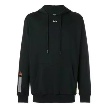 Худи Off-White Side Yellow Unisex Black, черный