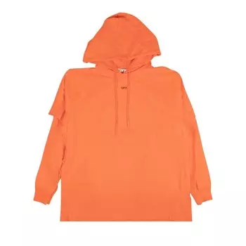 Худи Off-White Stencil Double Tee Hoodie Orange/Black, оранжевый