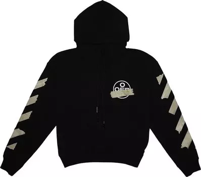 Худи Off-White Tape Arrows Over Hoodie 'Black/Beige', черный
